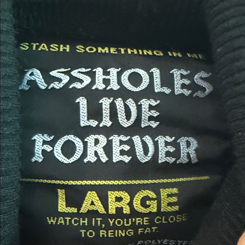 Black Hoodie with Bold Statement - Picture 5 of 5